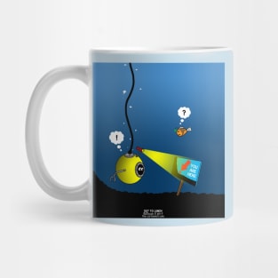 Deep Sea You Are Here Sign Mug